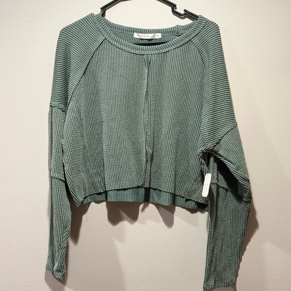 Altar'd State Moss Knit Sweater